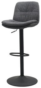 Tmavosivá barová stolička s nastaviteľnou výškou Colville – Unique Furniture