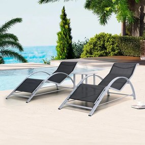 SET 2KS Relaxačných ležadiel a stola Avenberg DOLFINE