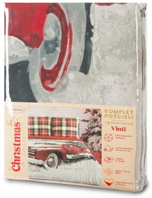 VIANOČNÉ RENFORCÉ OBLIEČKY VINTI 200X220 CM, 2KS 70X80 CM VZOROVANÉ