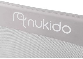 Bezpečnostné zábradlie na posteľ 180 x 42 x 35 cm Nukido sivé