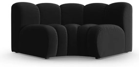 Antracitový zamatový modul pohovky (variabilný roh) Lupine – Micadoni