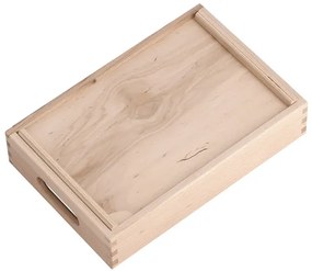 Drevená debnička, organizér s rúčkami LACQ, 30 x 20 x 7 cm