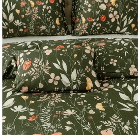 Obliečky z mikrovlákna COLORFUL MEADOW tmavo zelené Rozmer obliečky: 2 ks 70 x 90 cm | 200 x 220 cm