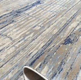 DY Béžovo-modrý koberec s pruhovaným vzorom Milas PRJ 15A-CB