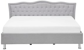 Manželská posteľ 180 cm MATH (s roštom a úl. priestorom) (sivá). Vlastná spoľahlivá doprava až k Vám domov. 1007361
