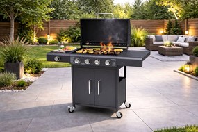 Plynový gril BestBerg BBBQ-28SB / 5 horákov / 14,4 kW / čierna