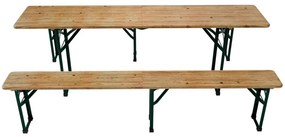Pivný set 220 cm z jedľového dreva, skladacia, nosnosť 250kg