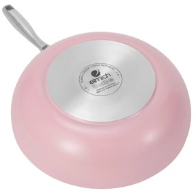 Elmich Nepriľnavá keramická Wok panvica Vital Ø 30 cm - ružová