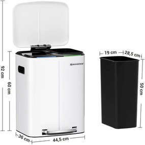 Odpadkový kôš 2x20 L KAILO biely