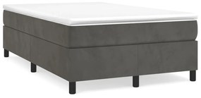 Boxspring posteľ s matracom, tmavosivá 120x190 cm, zamat 3269704