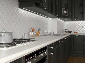 BERGE LED hliníkový profil zapustený 2m čierny - sada