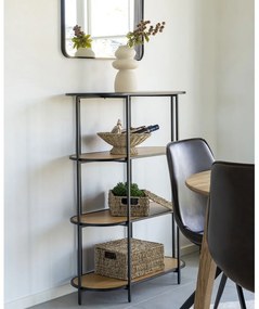 Čierna knižnica v dekore duba 36x111 cm Vita - House Nordic