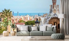 Fototapeta výhľad na Park Güell v Barcelone - 375x250