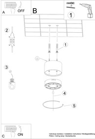 Stropné LED svietidlo Dio, 1x LED 10w, 4000k, w