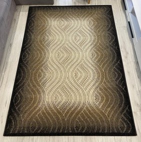 Moderný koberec Lagos 29-Beige – béžová a hnedá kombinácia Rozmer: 60x100 cm
