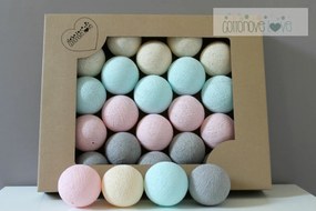 Bavlnené svietiace guličky Púdrové, Cottonlove