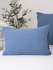 Mušelínová obliečka na vankúš 40 × 60 cm – Alexia námornícka modrá