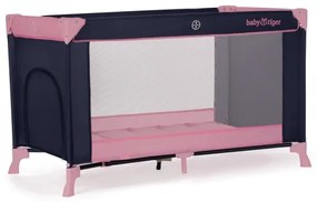 KINDERKRAFT - Cestovná postieľka Baby Tiger VIKI ružová