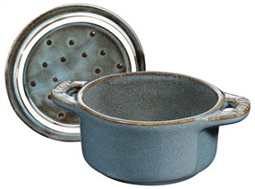 Staub Cocotte Mini keramický plech na pečenie 10 cm/0,2 l, starožitná modrá, 40512-000