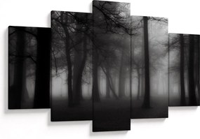 Obraz - Les v hmle (150x105 cm)