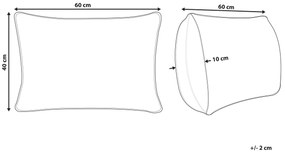 Vyšívaný dekoratívny vankúš so vzorom 40 x 60 cm viacfarebný DANAPUR Beliani