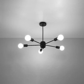 Čierne stropné svietidlo 66x66 cm Benedett – Sollux