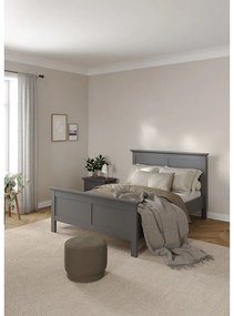 Sivá dvojlôžková posteľ 140x200 cm Paris – Tvilum