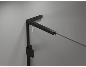 Mexen, Mexen Lunar L Otočné ľavé sprchové dvere 95 cm, transparentné, čierne - 834L-095-000-70-00-L