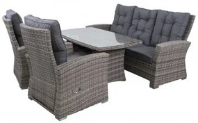 Doppler LIMA sivá - polohovacie ratanové sedenie