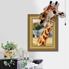 Veselá Stena Samolepka na stenu na stenu Žirafa