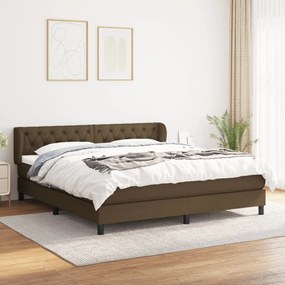 Boxspring posteľ s matracom tmavohnedá 160x200 cm látka 3126496