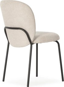 Čierno-krémové jedálenské stoličky v súprave 4 ks Daia – Marckeric