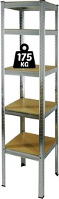 5-ÚROVŇOVÁ POLIČKOVÁ SKRÍŇ 180 x 40 x 40 CM NOSNOSŤ POLIČKY: 175 KG *9412