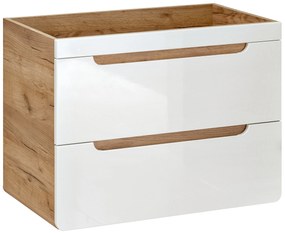 Zostava kúpeľňového nábytku BÁRA 80 cm so zrkadlovou skrinkou vr. zápustného keramického umývadla