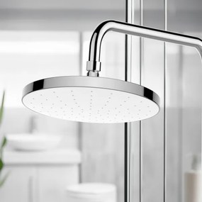 WENKO 24000100 - Sprchová hlavica s automatickým čistením 22,5 x 22,5 cm, lesklý chróm/biela