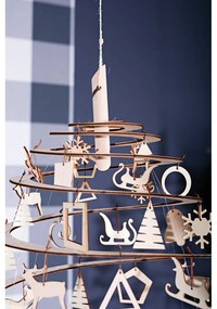 Súprava 10 drevených vianočných dekorácií Spira Medium