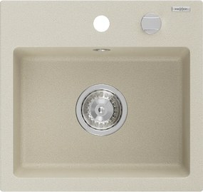 Mexen Milo - drez granitový 43,5x41,0cm, 1-komorový, béžová, 6505441000-69