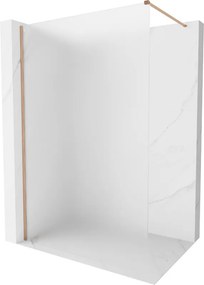 Mexen, Mexen Kioto-X sprchová stena 60 x 200 cm, matná 10 mm, brúsená meď - 800-060-101-65-30-X