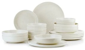 Jedálenská súprava 18 ks béžová/porcelán