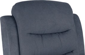 Relaxačné polohovacie TV kreslo FORN — látka, sivá, nosnosť 130 kg