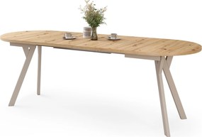 Mazzoni ALMO Dub Artisan / kašmírové nohy - OVÁLNY ROZKLADACÍ STÔL 120-220 cm PRE 10-12 OSÔB