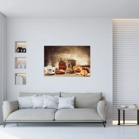 Obraz - Káva a raňajky (90x60 cm)