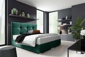 Čalúnená posteľ Honor II 180x200cm, zelená Monolith