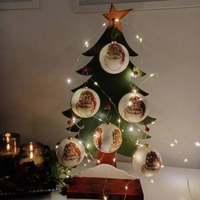 DECOLED Sada ozdôb, 6 ks, priemer 8 cm, elf