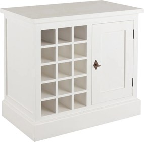 Skrinka na víno Brighton 85 cm white