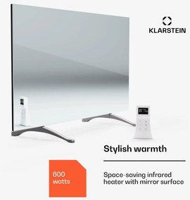 Klarstein Marvel Mirror 600, infračervený ohrievač, 600 W, týždenný časovač, zrkadlo
