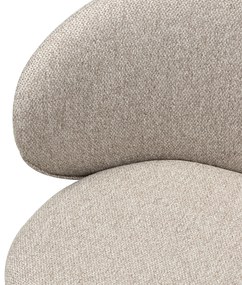 Designová otočná jídelní židle Chamil béžovošedá