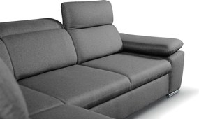 Rohová sedačka Aldon,dymovosivá štruktúrovaná látka, ľavý roh