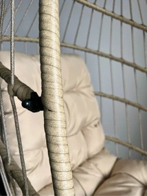 Skládací závěsné houpací křeslo Houseland Malta pískové