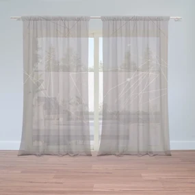 Sablio Záclony Trojuholníková abstrakcia: 2ks 150x250cm